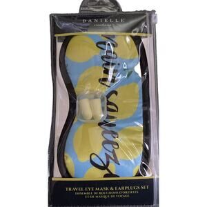 Danielle Creations Travel Eye Mask & Earplugs Set Main Squeeze Trip Travel Sleep
